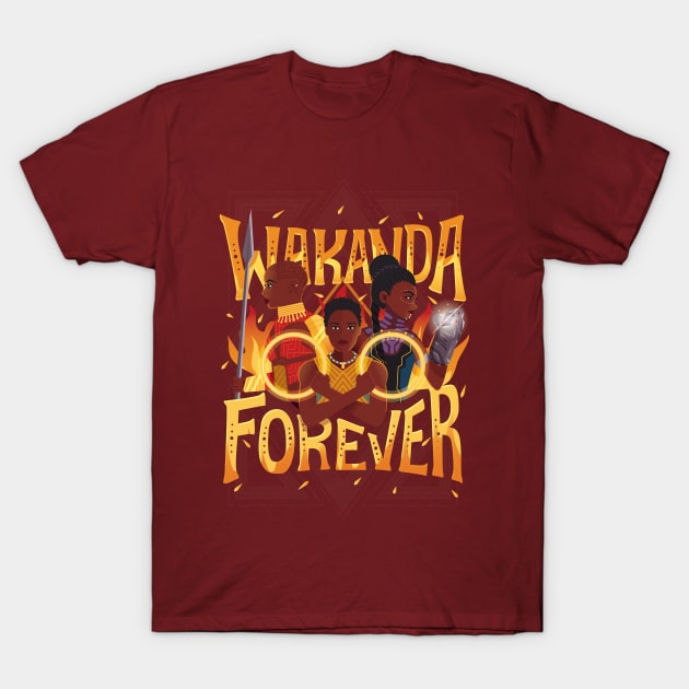 Women of Wakanda T-Shirt by risarodil